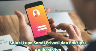 Lupa Sandi Privasi dan Enkripsi Aplikasi Vivo